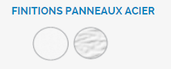 Finitions panneaux acier